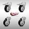 Service Caster 4 Inch SS Black Polyurethane Swivel Bolt Hole Caster Set with 2 Total Lock Brake SCC-SSBHTTL20S414-PPUB-BLK-2-S-2 - alternate 5